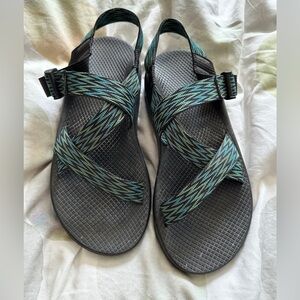 Chaco Black and Teal Sandals